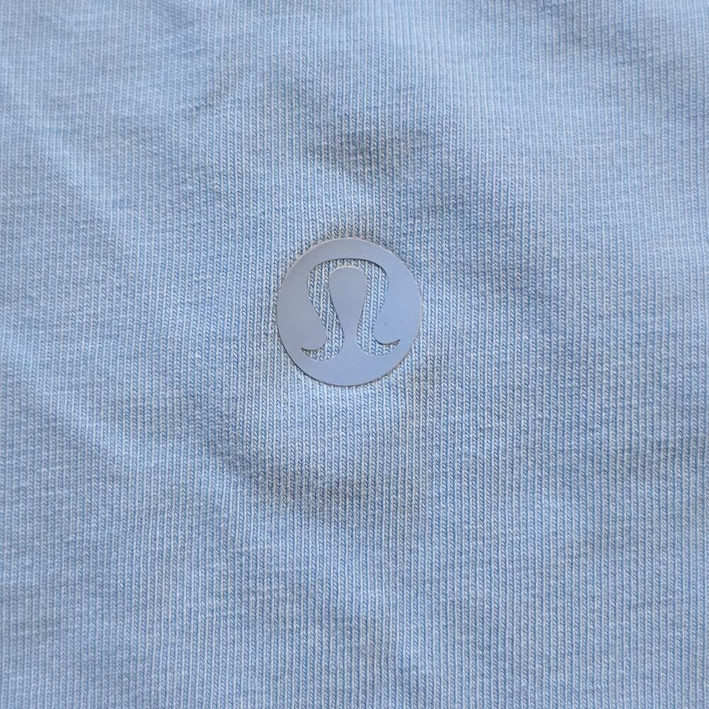 Lululemon Top Womens Size 8 Blue Love Tee Short Sleeve Crew Neck Casual Athletic - Picture 7 of 9